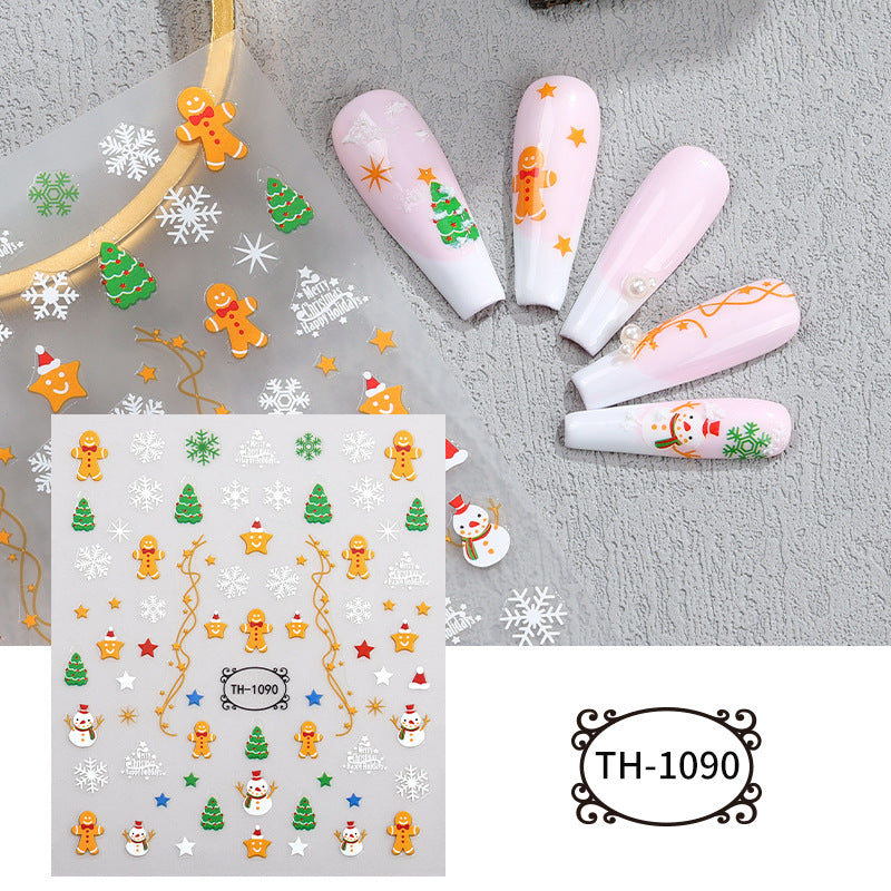 Festive Magic Nail Stickers | Easy-Peel Christmas Designs (Deer & Snowflakes)