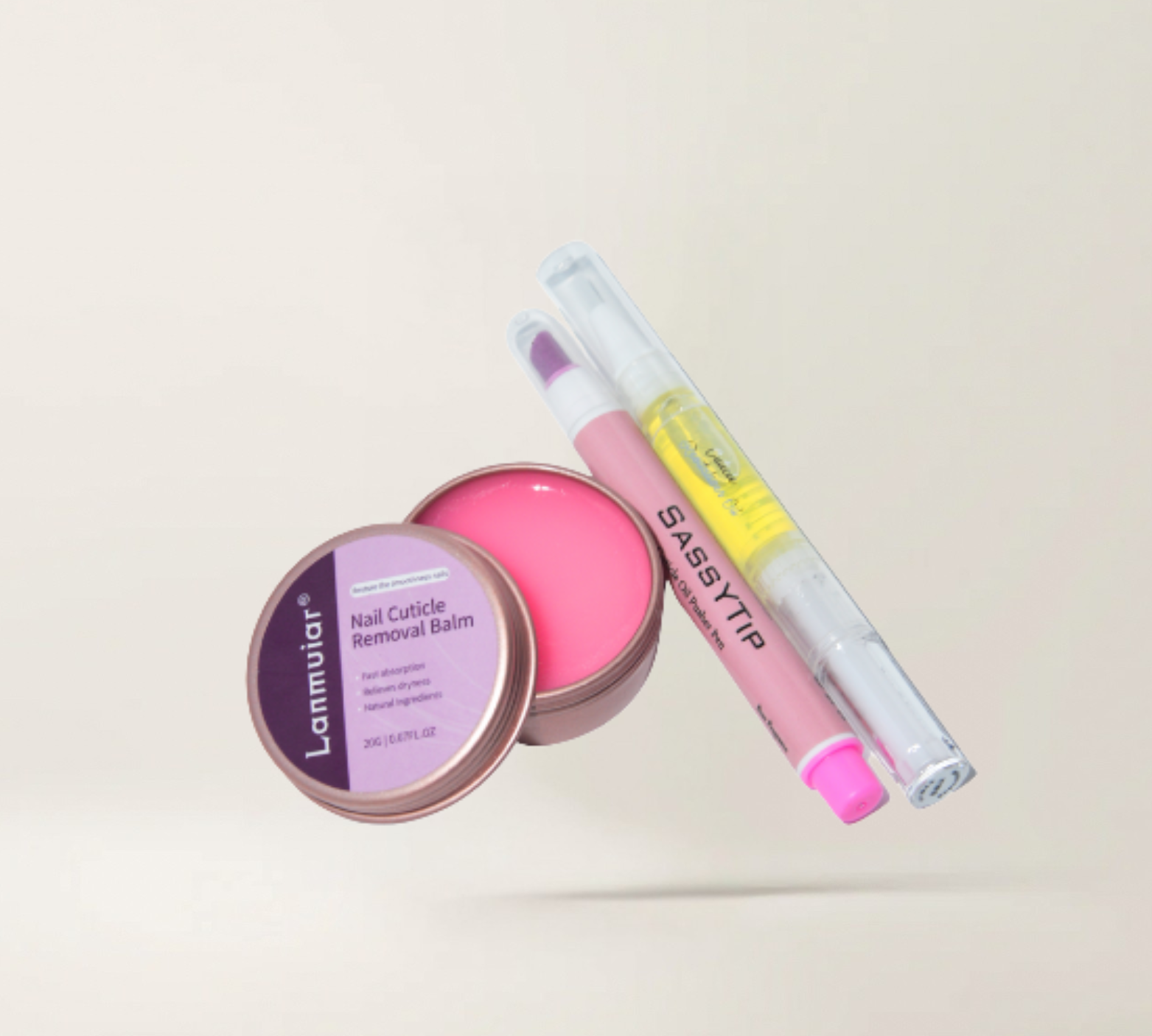 SassyTip Nail Care Trio Set, a complete 3-piece bundle for healthy nails