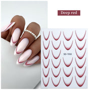 Waterproof French Tip Nail Stickers