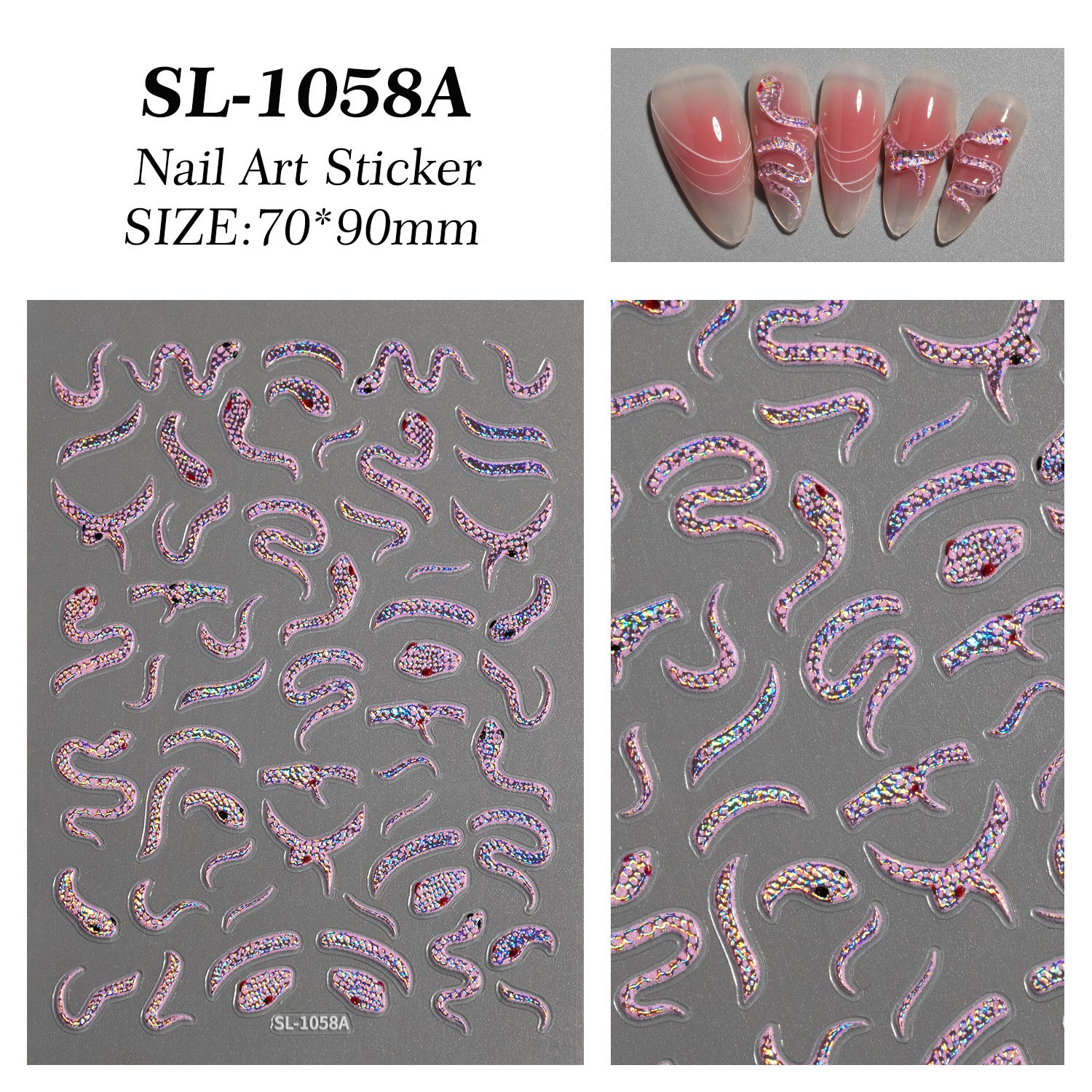 “Lucky Serpent” Vintage Luxe Nail Stickers