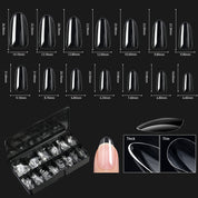 Shaped Transparent Nail Tips — Seamless Salon-Quality Press-Ons