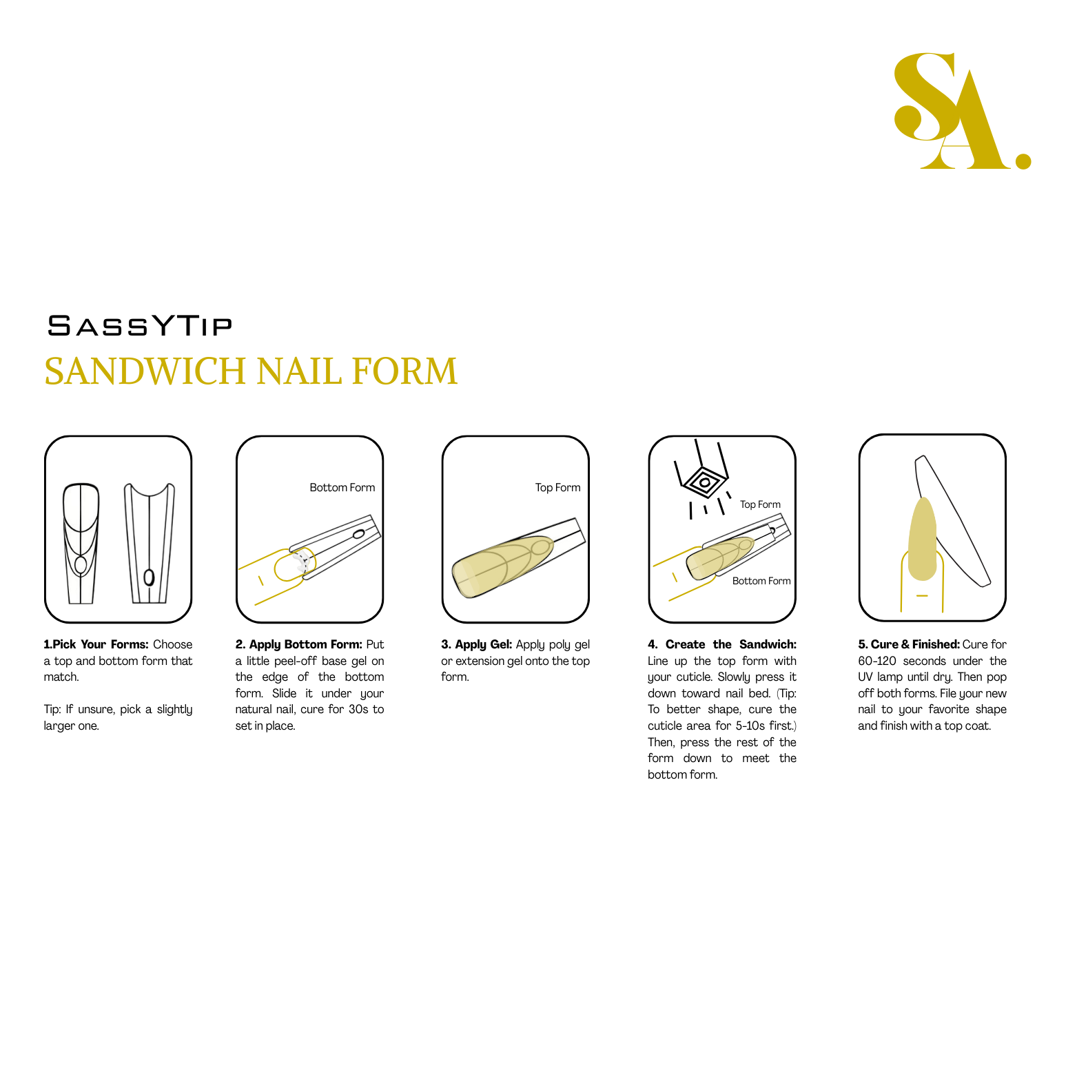 Sandwich Nail Extensions-Dual Forms