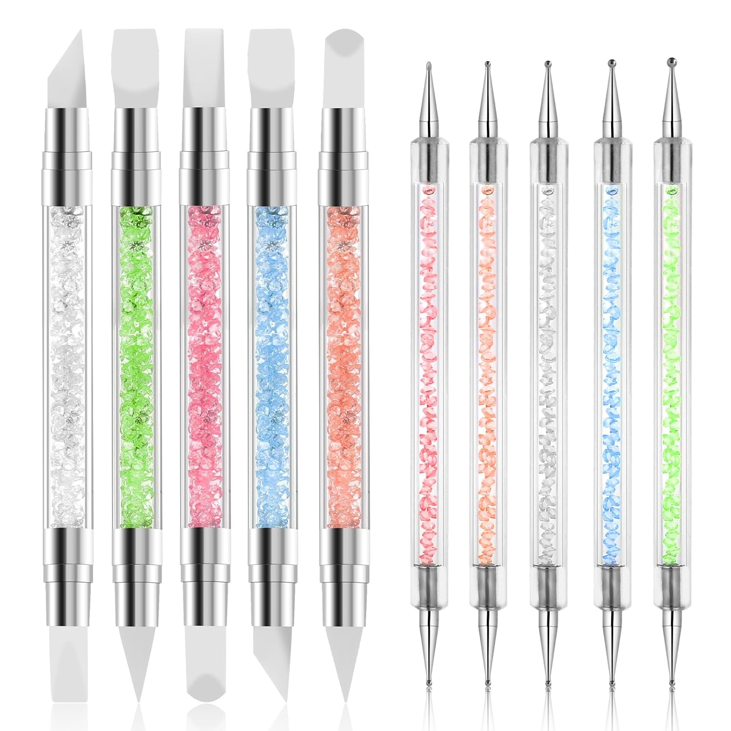 5 Pcs Dual-Tipped Silicone Nail Art Pens – Sculpting & Drawing Tools