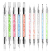 5 Pcs Dual-Tipped Silicone Nail Art Pens – Sculpting & Drawing Tools