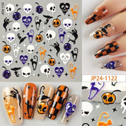 Halloween 3D Embossed Nail Stickers