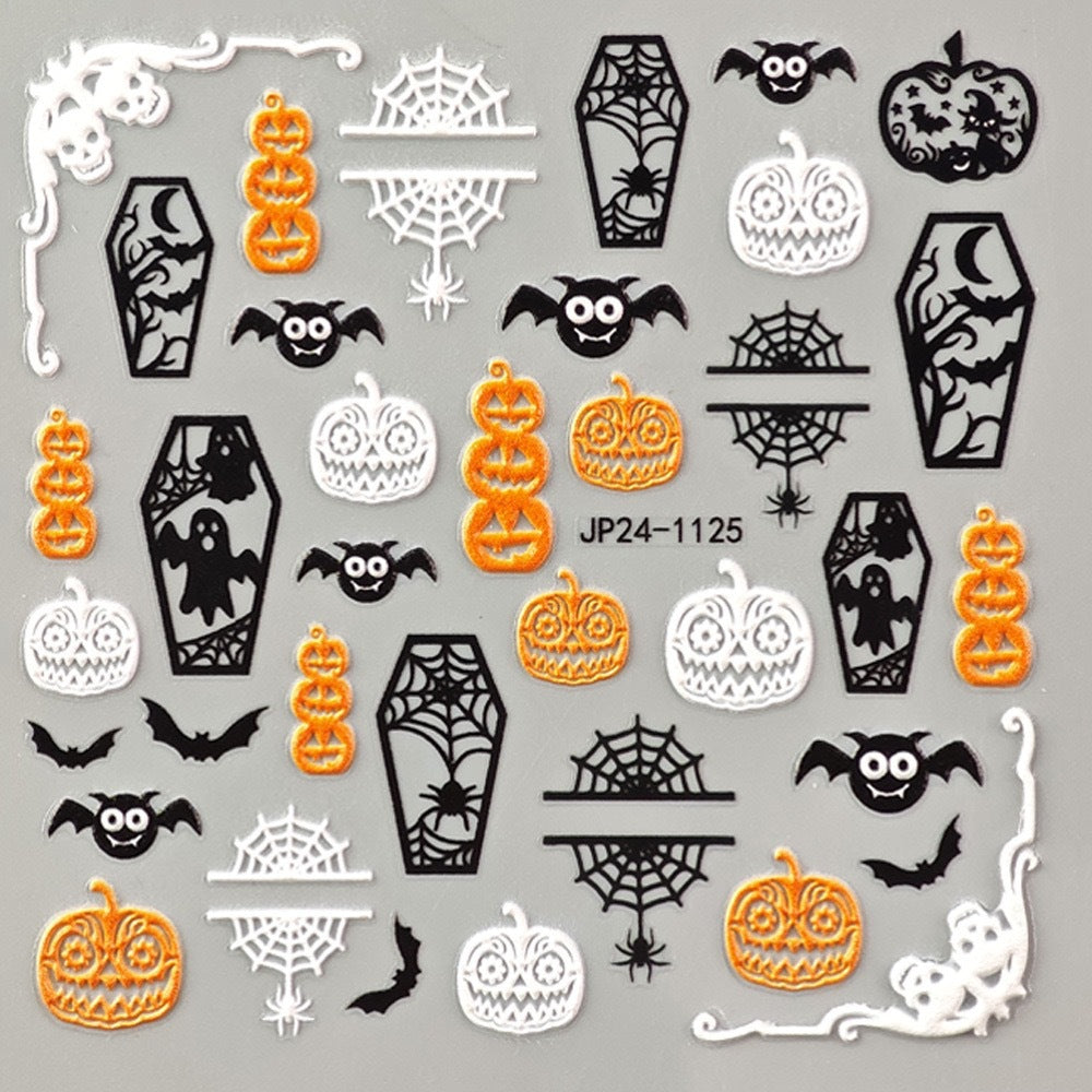 Halloween 3D Embossed Nail Stickers