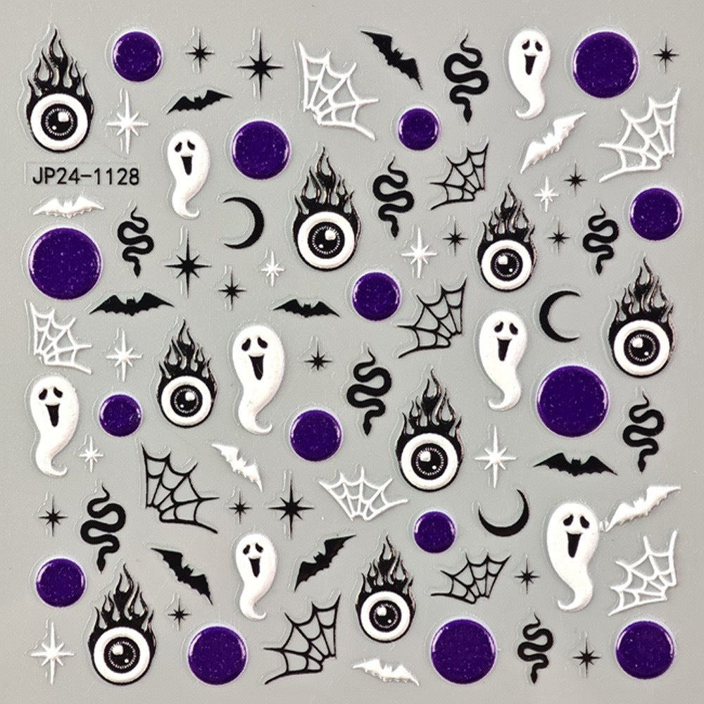 Halloween 3D Embossed Nail Stickers
