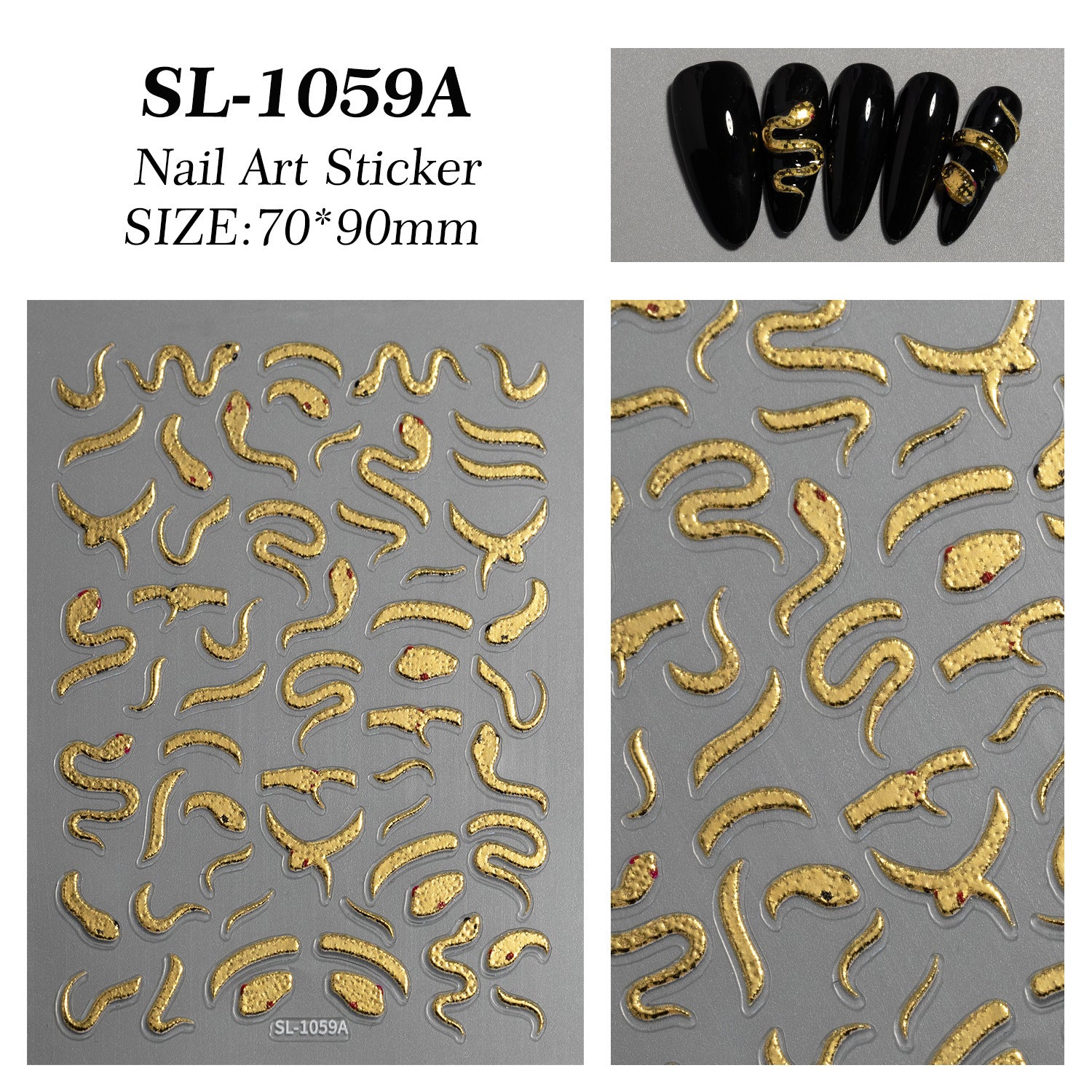 “Lucky Serpent” Vintage Luxe Nail Stickers