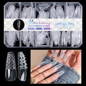 3D Diamond, Almond & Ballerina Long Press-On Nails — Salon-Quality at Home