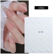 Waterproof French Tip Nail Stickers