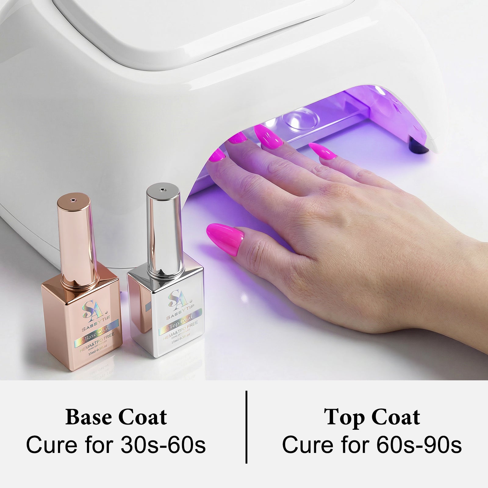 SassyTip HEMA TPO Free Base Coat and Top Coat Set – Sassytip