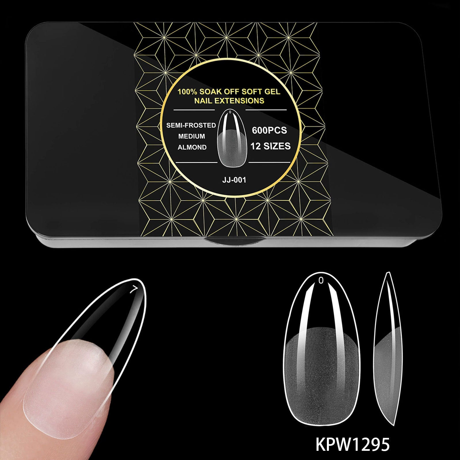 600pcs Half-Matte Seamless Nail Tips Set – Natural Fit, Premium Press-On Perfection