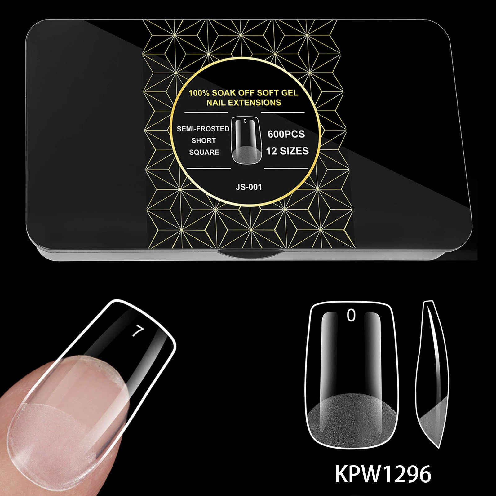 600pcs Half-Matte Seamless Nail Tips Set – Natural Fit, Premium Press-On Perfection