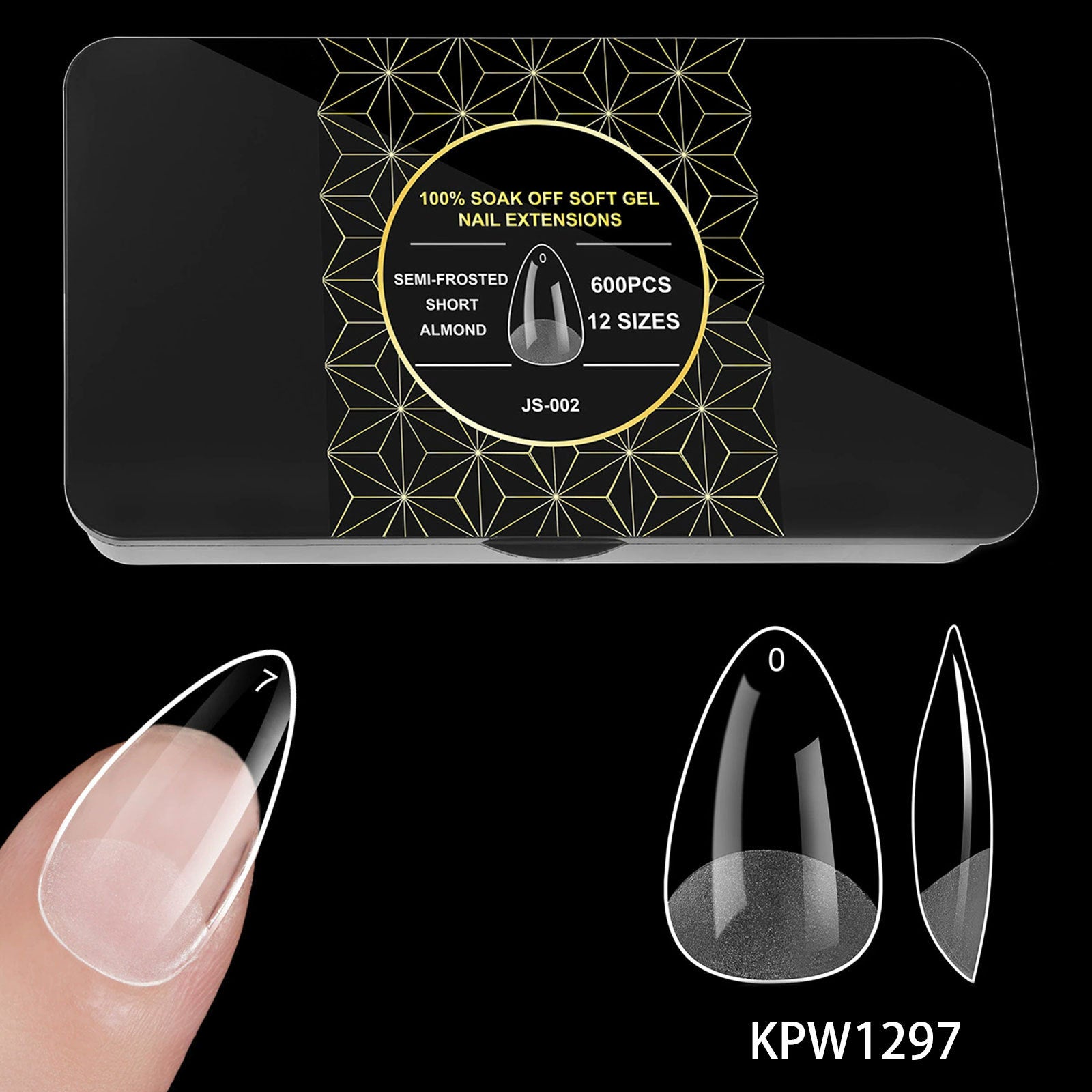 600pcs Half-Matte Seamless Nail Tips Set – Natural Fit, Premium Press-On Perfection