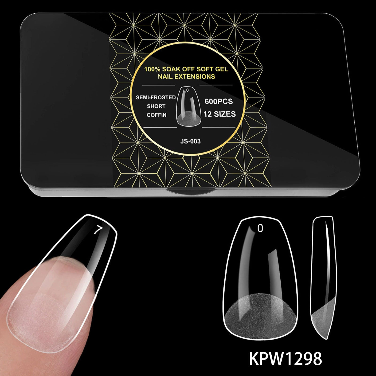 600pcs Half-Matte Seamless Nail Tips Set – Natural Fit, Premium Press-On Perfection