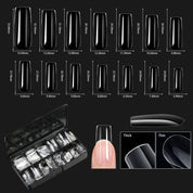 Shaped Transparent Nail Tips — Seamless Salon-Quality Press-Ons