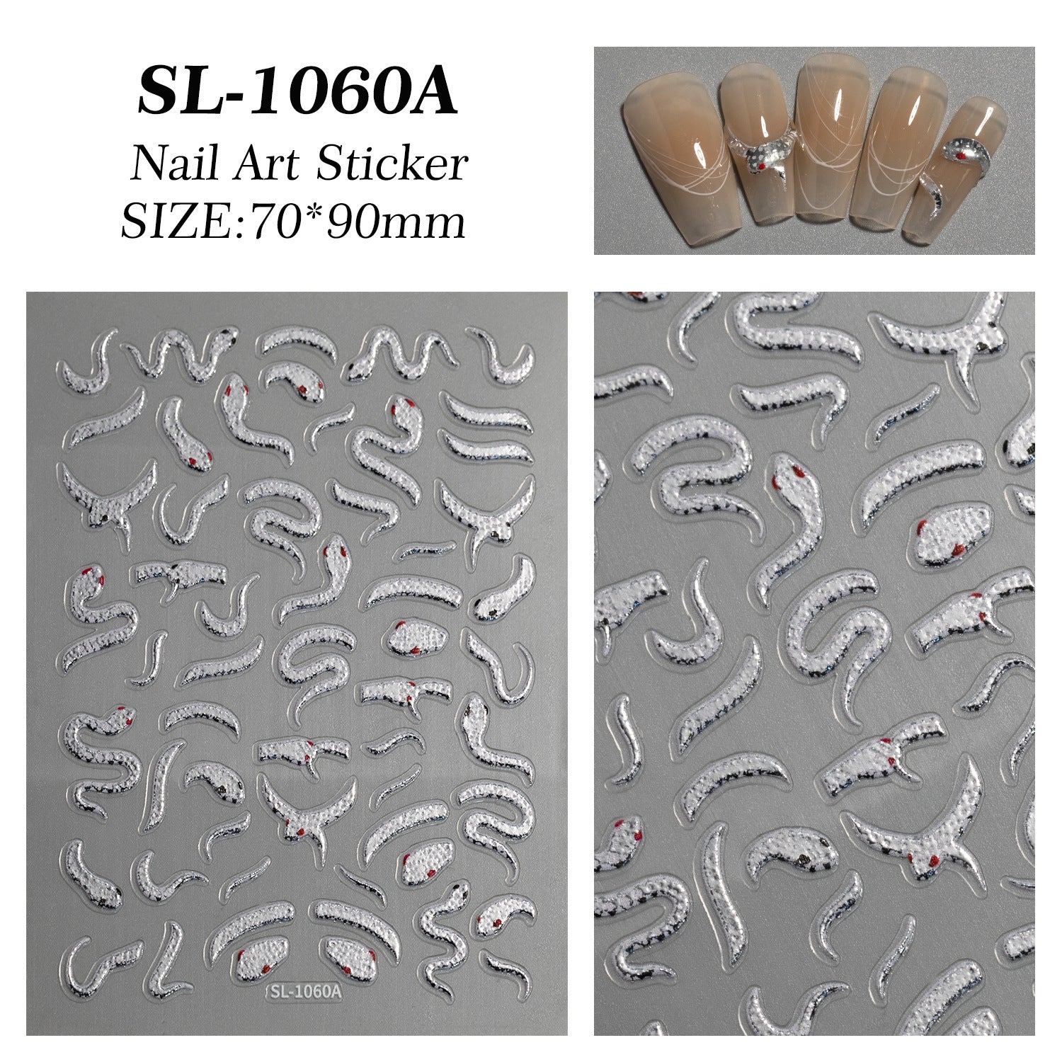 “Lucky Serpent” Vintage Luxe Nail Stickers