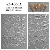 “Lucky Serpent” Vintage Luxe Nail Stickers