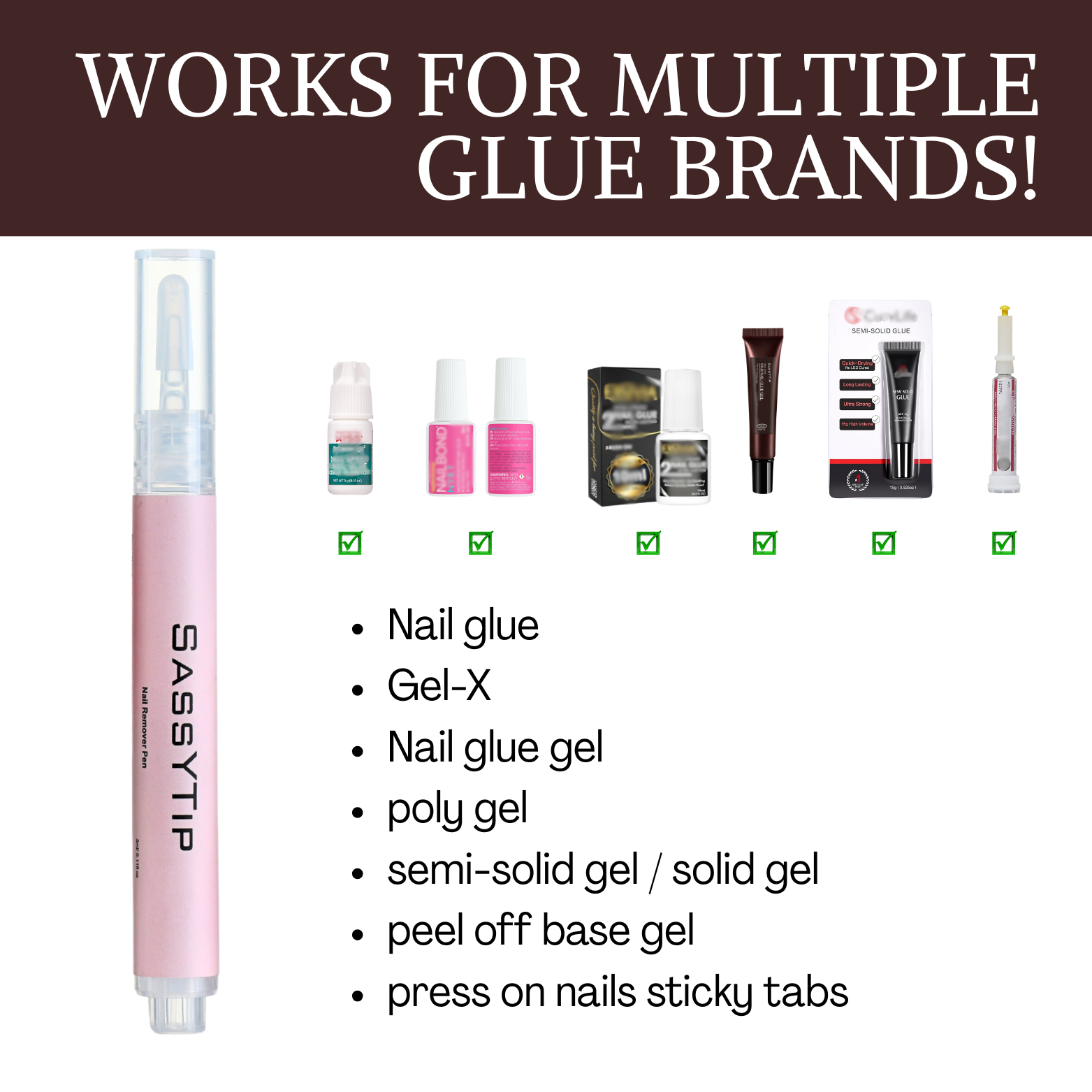 Nails Travel Set, Stick and Remove!
