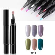 6 Pcs 3-IN-1 Nail Polish Pen Kit