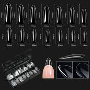 Shaped Transparent Nail Tips — Seamless Salon-Quality Press-Ons