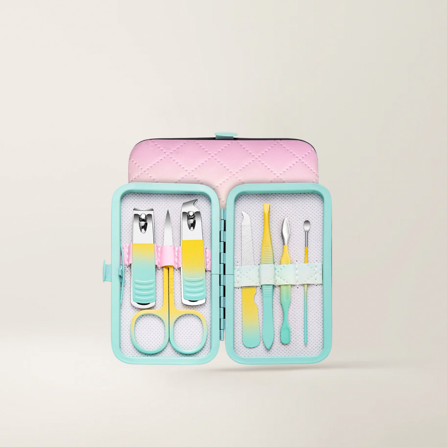 🌈 18-Piece Gradient Nail Care Set – Stylish & Complete Grooming Kit