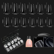 Shaped Transparent Nail Tips — Seamless Salon-Quality Press-Ons