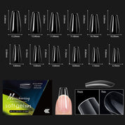 Arch-Shaped Transparent Nail Tips — Flawless, Seamless Salon-Quality Press-Ons