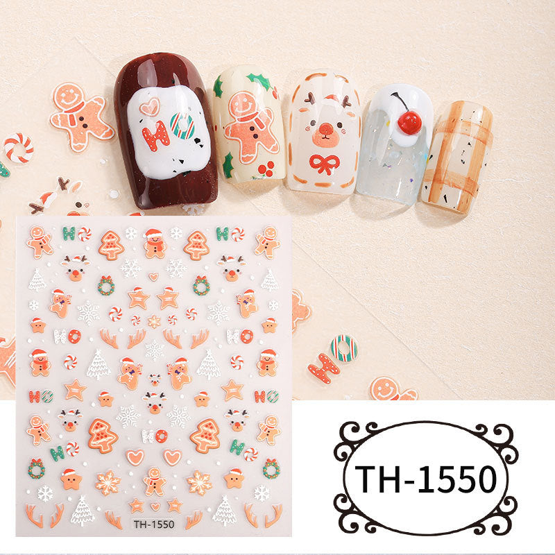 Festive Magic Nail Stickers | Easy-Peel Christmas Designs (Deer & Snowflakes)