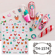 Festive Magic Nail Stickers | Easy-Peel Christmas Designs (Deer & Snowflakes)