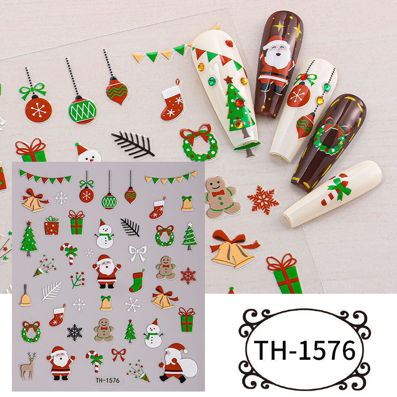 Festive Magic Nail Stickers | Easy-Peel Christmas Designs (Deer & Snowflakes)