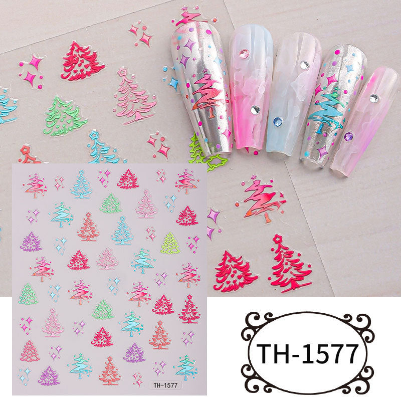 Festive Magic Nail Stickers | Easy-Peel Christmas Designs (Deer & Snowflakes)