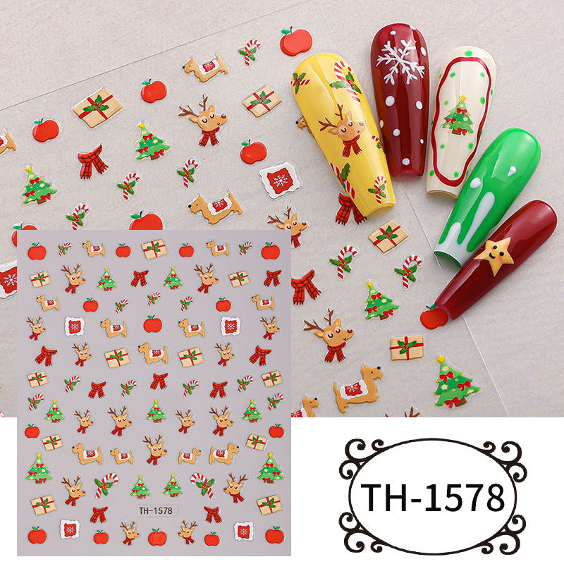 Festive Magic Nail Stickers | Easy-Peel Christmas Designs (Deer & Snowflakes)