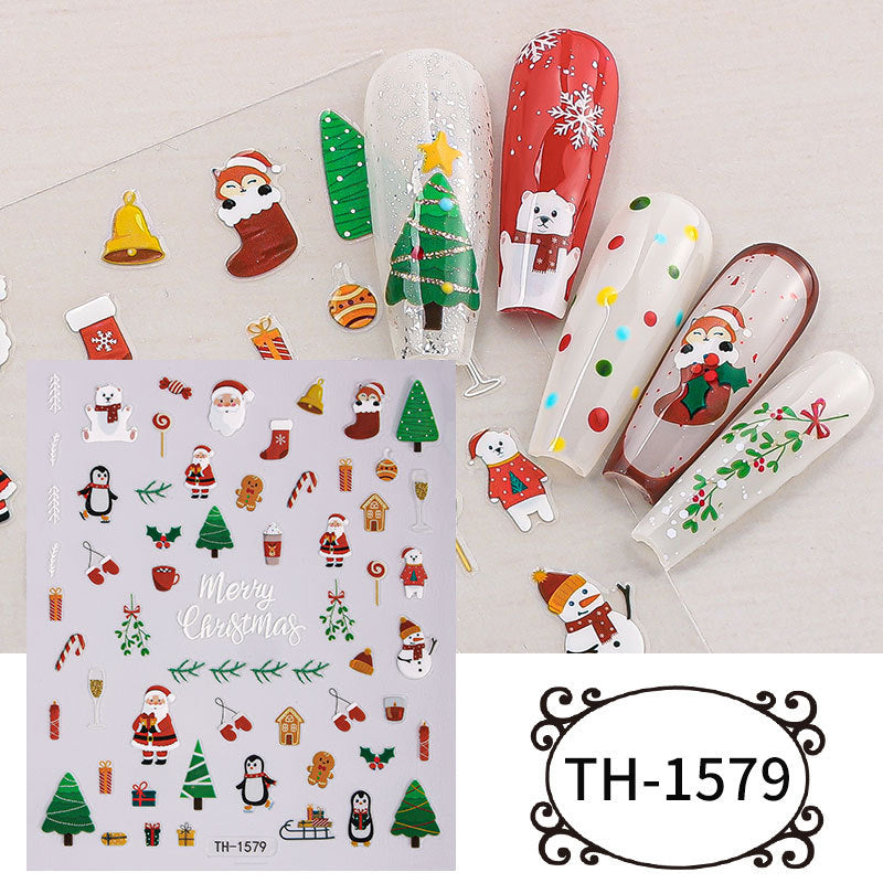 Festive Magic Nail Stickers | Easy-Peel Christmas Designs (Deer & Snowflakes)