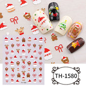 Festive Magic Nail Stickers | Easy-Peel Christmas Designs (Deer & Snowflakes)