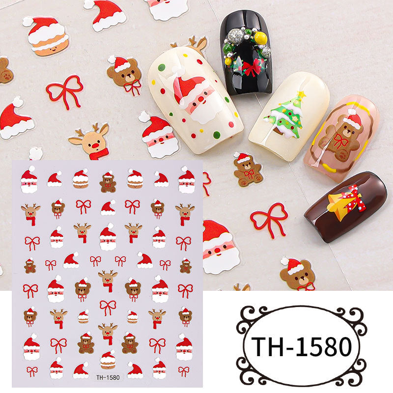 Festive Magic Nail Stickers | Easy-Peel Christmas Designs (Deer & Snowflakes)