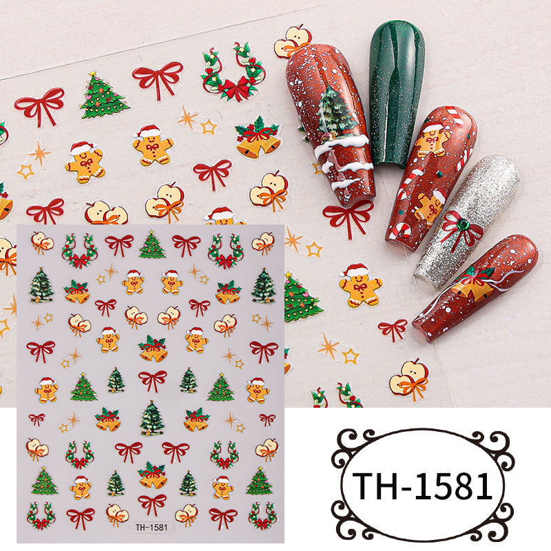 Festive Magic Nail Stickers | Easy-Peel Christmas Designs (Deer & Snowflakes)