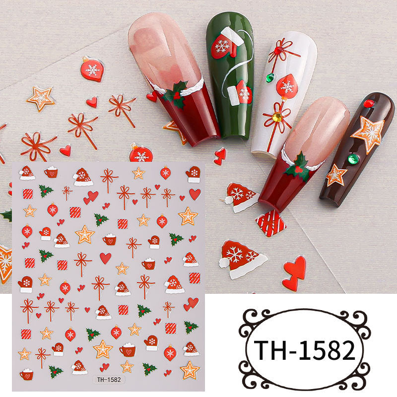 Festive Magic Nail Stickers | Easy-Peel Christmas Designs (Deer & Snowflakes)