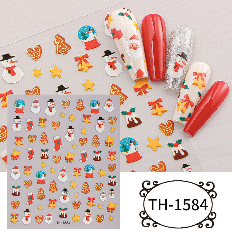 Festive Magic Nail Stickers | Easy-Peel Christmas Designs (Deer & Snowflakes)