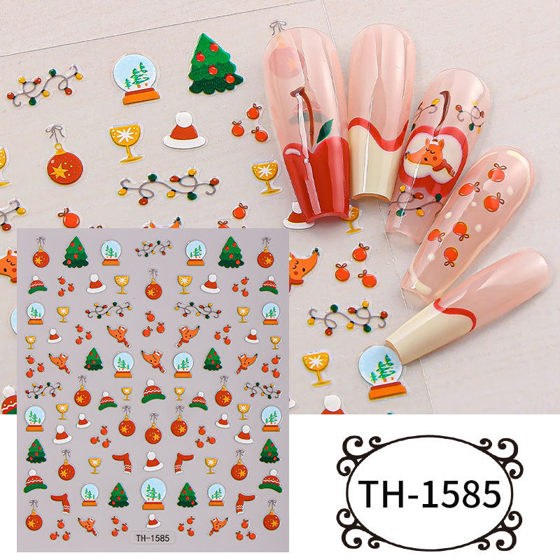 Festive Magic Nail Stickers | Easy-Peel Christmas Designs (Deer & Snowflakes)