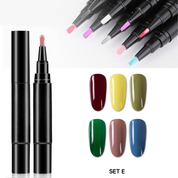 6 Pcs 3-IN-1 Nail Polish Pen Kit