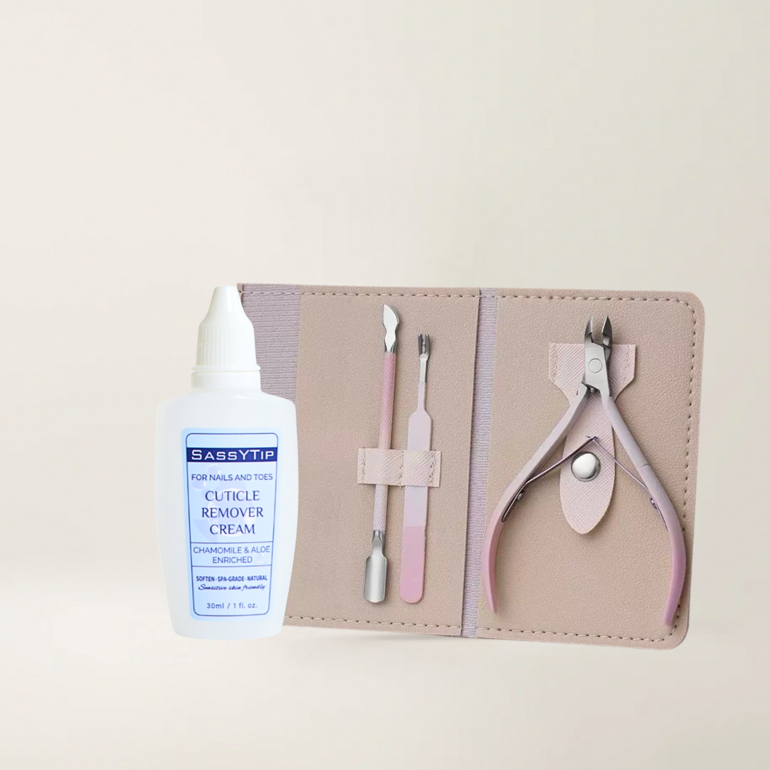 SassyTip Pro Cuticle  Kit: Precision Scissors & Cuticle  Cream