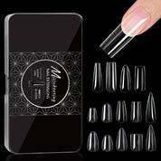 Shaped Transparent Nail Tips — Seamless Salon-Quality Press-Ons