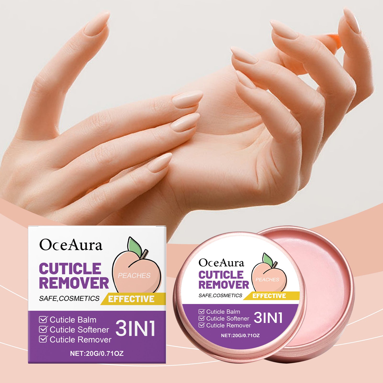 Peach Nail & Hand Care Balm – Nourishing Hydration for Soft, Healthy Hands