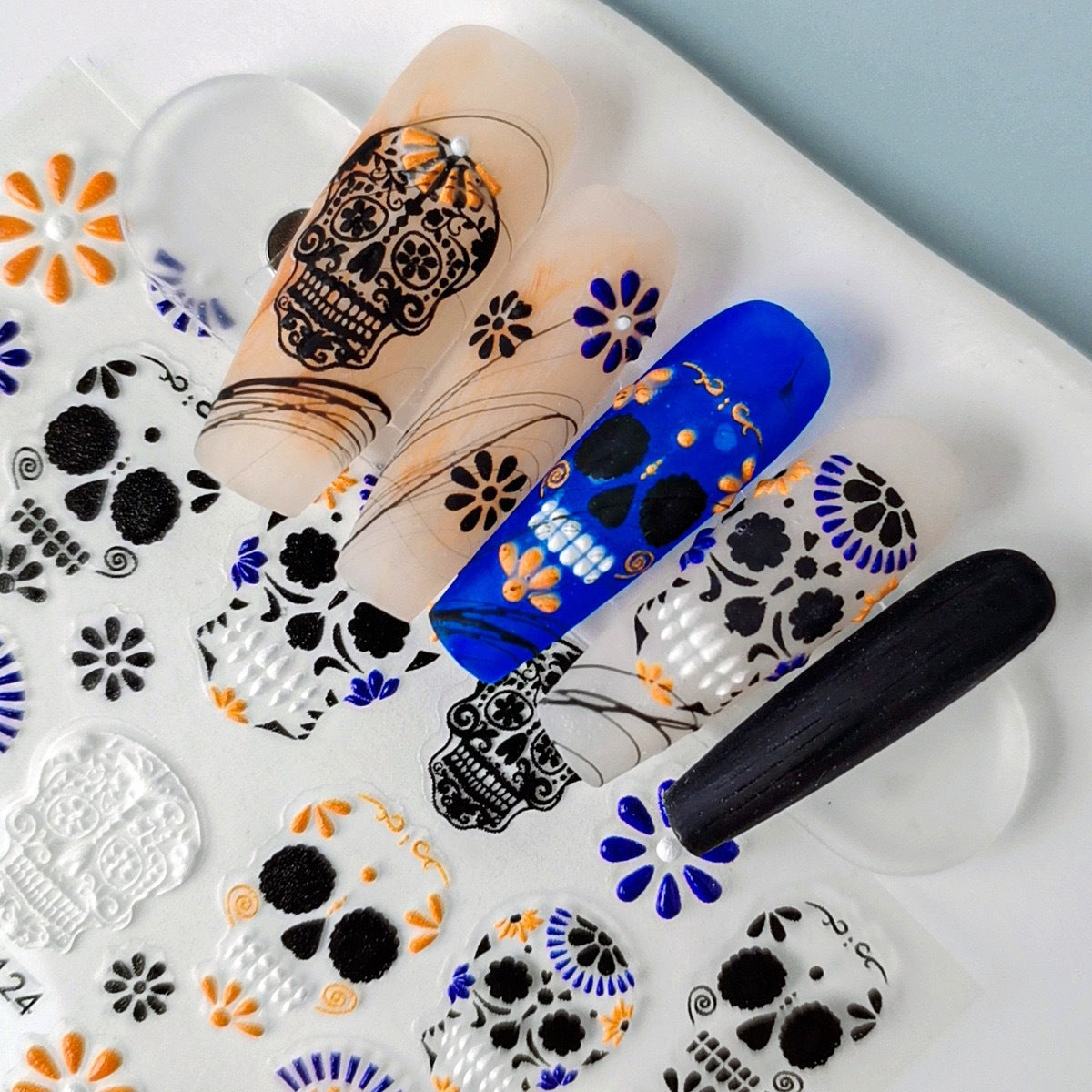 Halloween 3D Embossed Nail Stickers