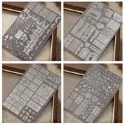 Premium Large Nail Stamping Plate with Backing Board - Cartoon & Oriental Bow Patterns Professional Nail Art Tool