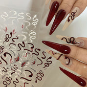 “Lucky Serpent” Vintage Luxe Nail Stickers