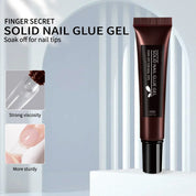 Solid-State Nail Adhesive Gel – Long-Lasting Bond for Rhinestones & Nail Tips, Strengthens Without Damage