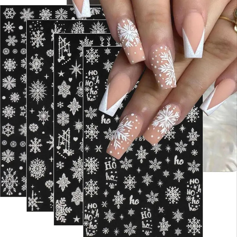 ❄️ Viral Snowflake Stickers | #1 White Christmas Nail & Deco Stickers for Holiday Magic!