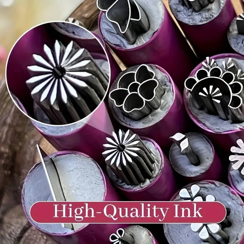 15-Piece Nail Art Stamping Kit – Floral Designs for DIY Precision Manicures